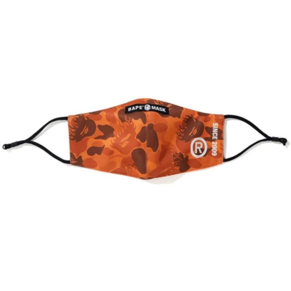 BAPE Fire Camo Mask Orange